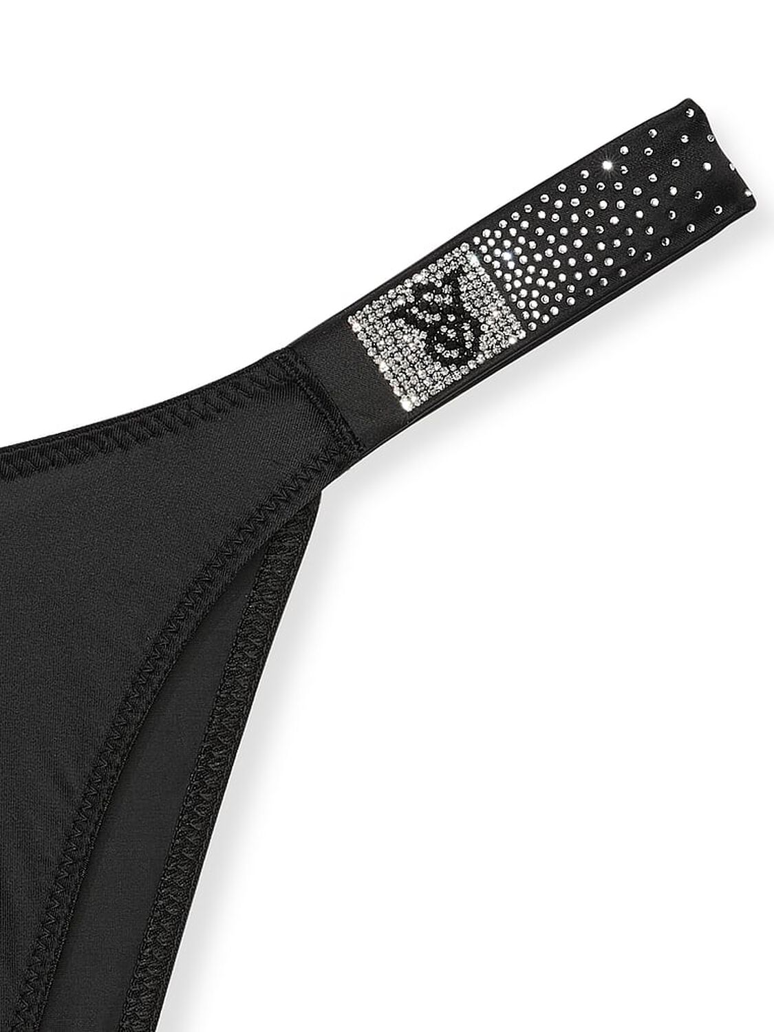vs Very Sexy Scattered Shine Strap Brazilian Panty Black 4 of 4 
