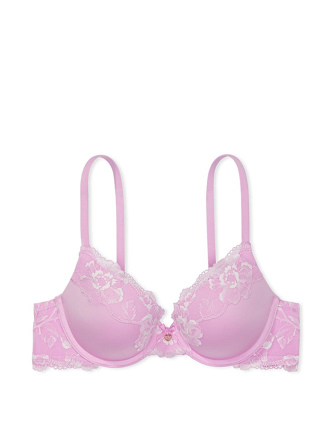 vs Body By Victoria Perfect Shape Push-Up Lace-Trim Bra Violet Sugar 3 of 4 