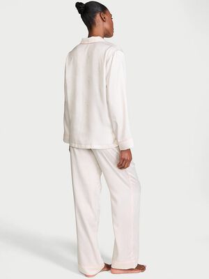 Glazed Satin Long Pajama Set