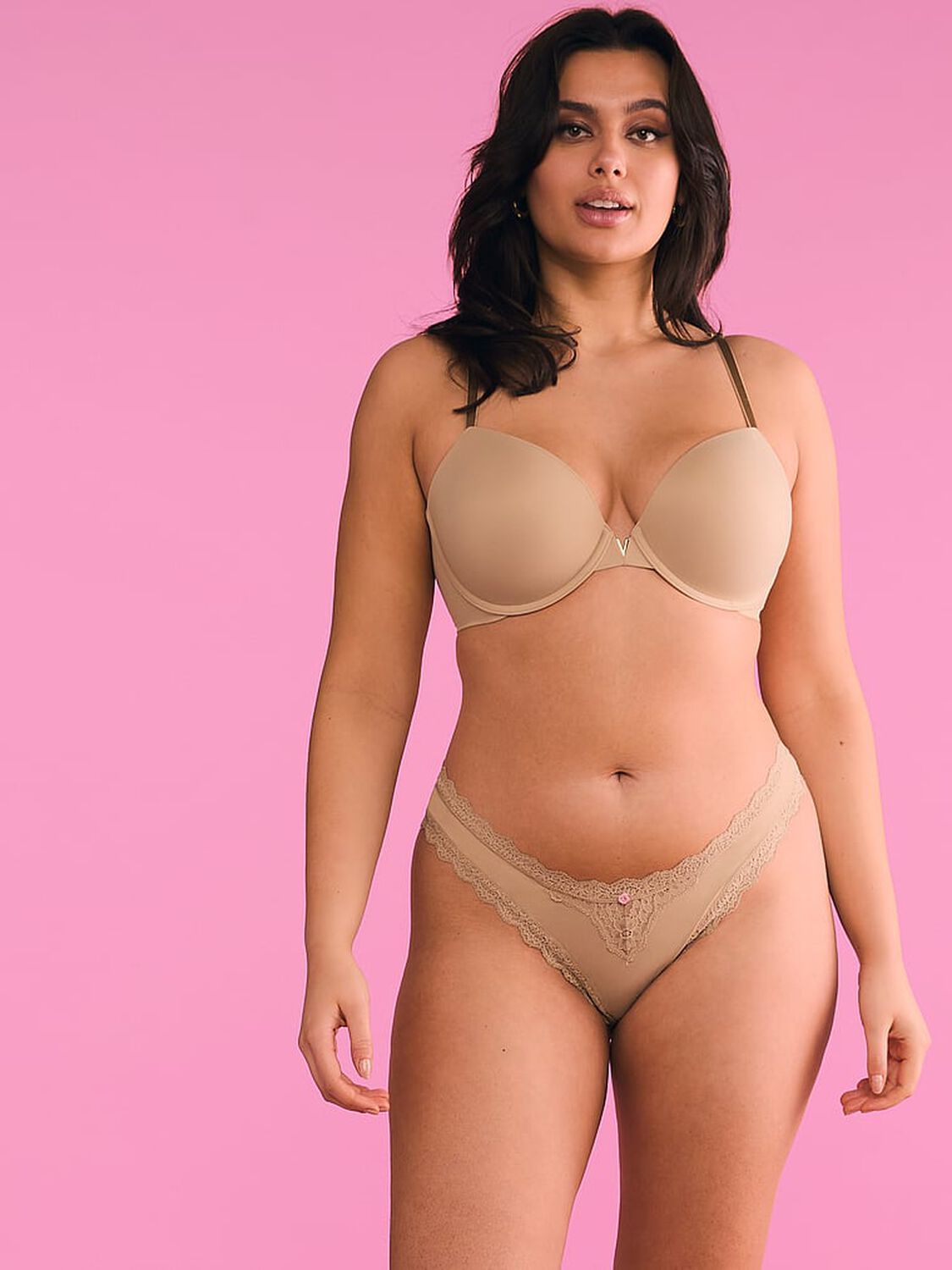 vs Dream Angels Smooth Lightly Lined Demi Bra Praline 4 of 5 