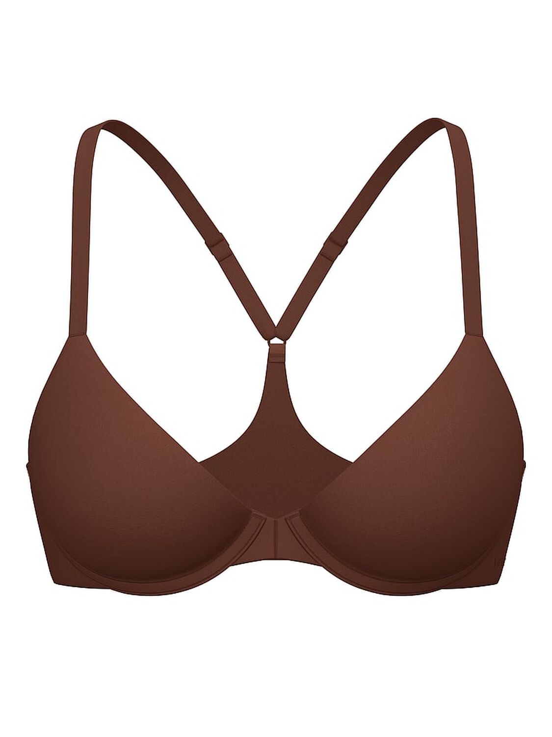 vs Body By Victoria Secret Front-Close Ultra Lightly Lined Racerback Demi Bra Ganache 3 of 3 