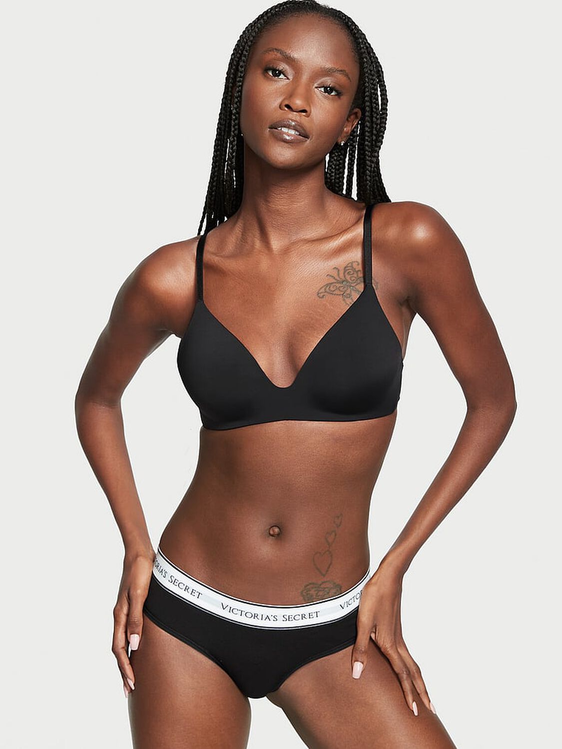 vs Cotton Logo Cotton Hiphugger Panty Black 4 of 7 