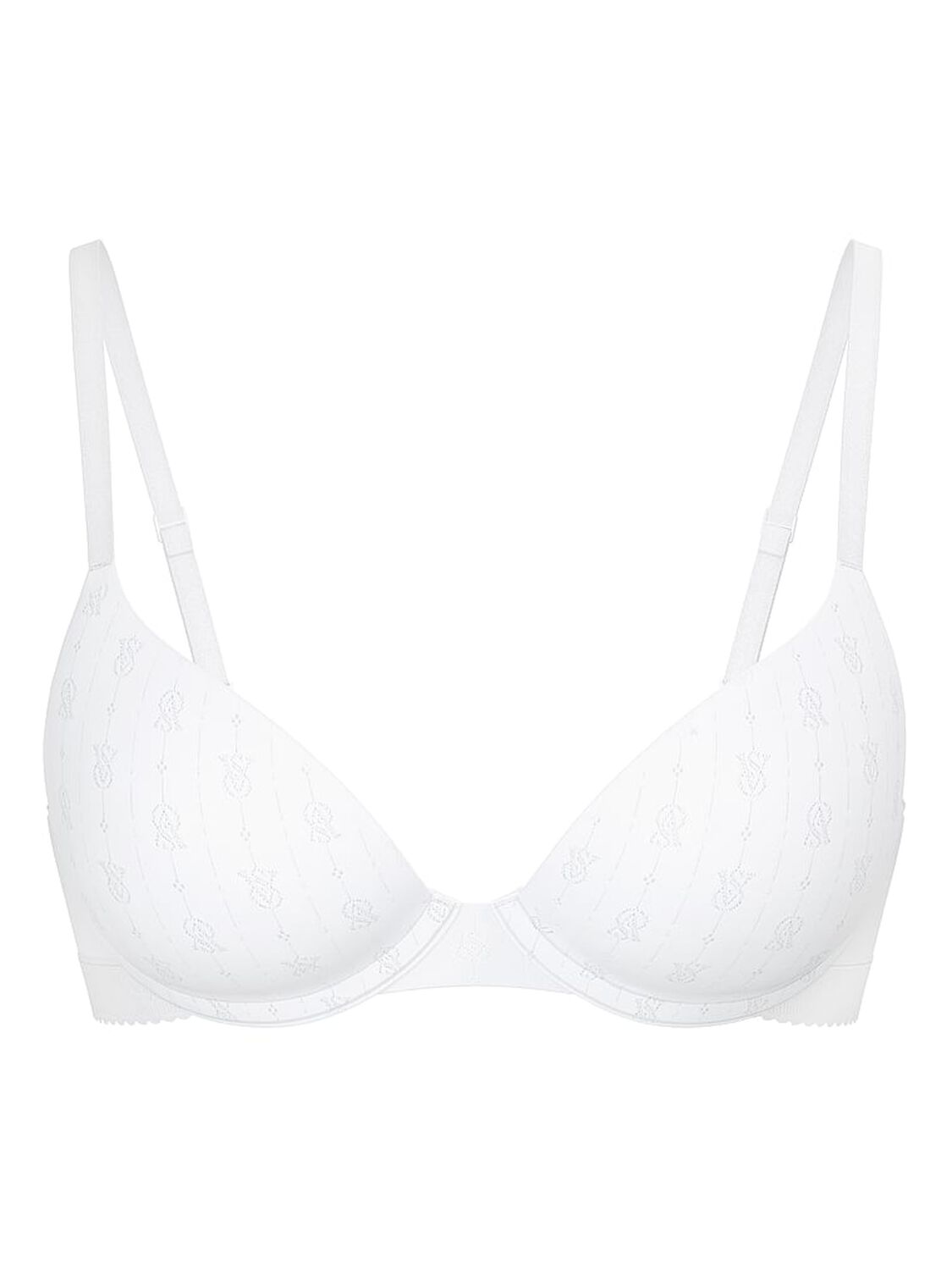 vs The T-Shirt Pointelle Logo Perfect Shape Push-Up Bra Vs White 3 of 3 