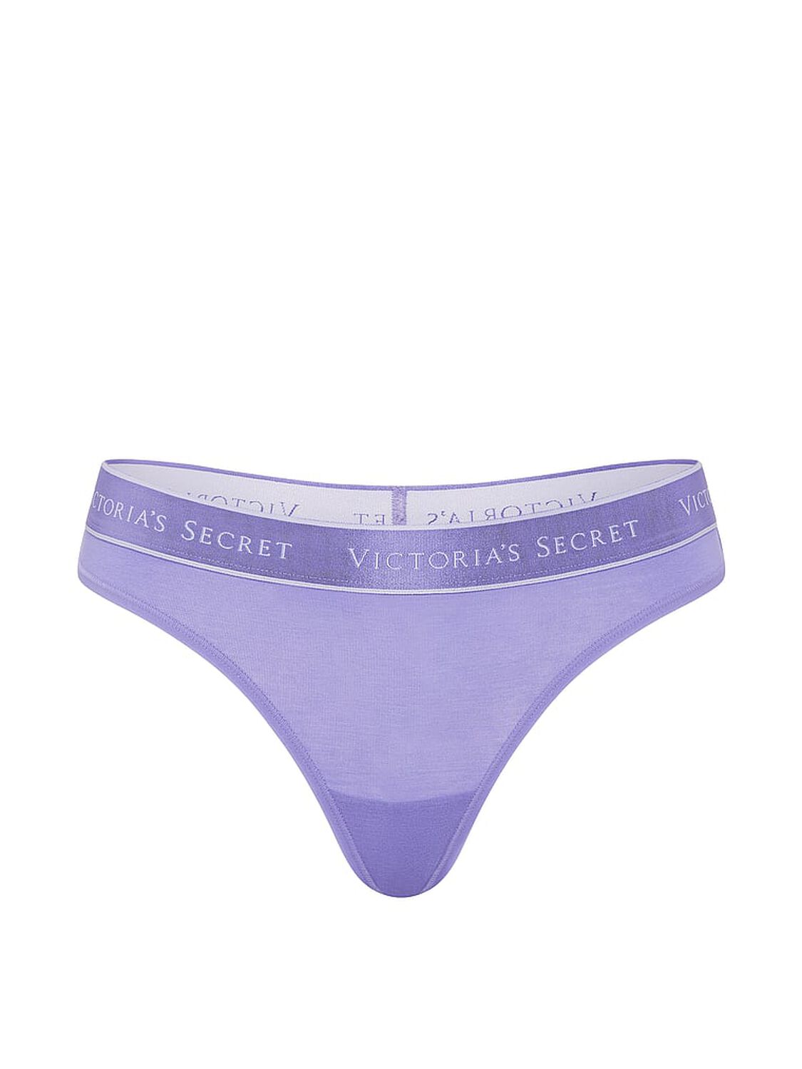 vs Cotton Logo Cotton Thong Panty Periwinkle 3 of 3 
