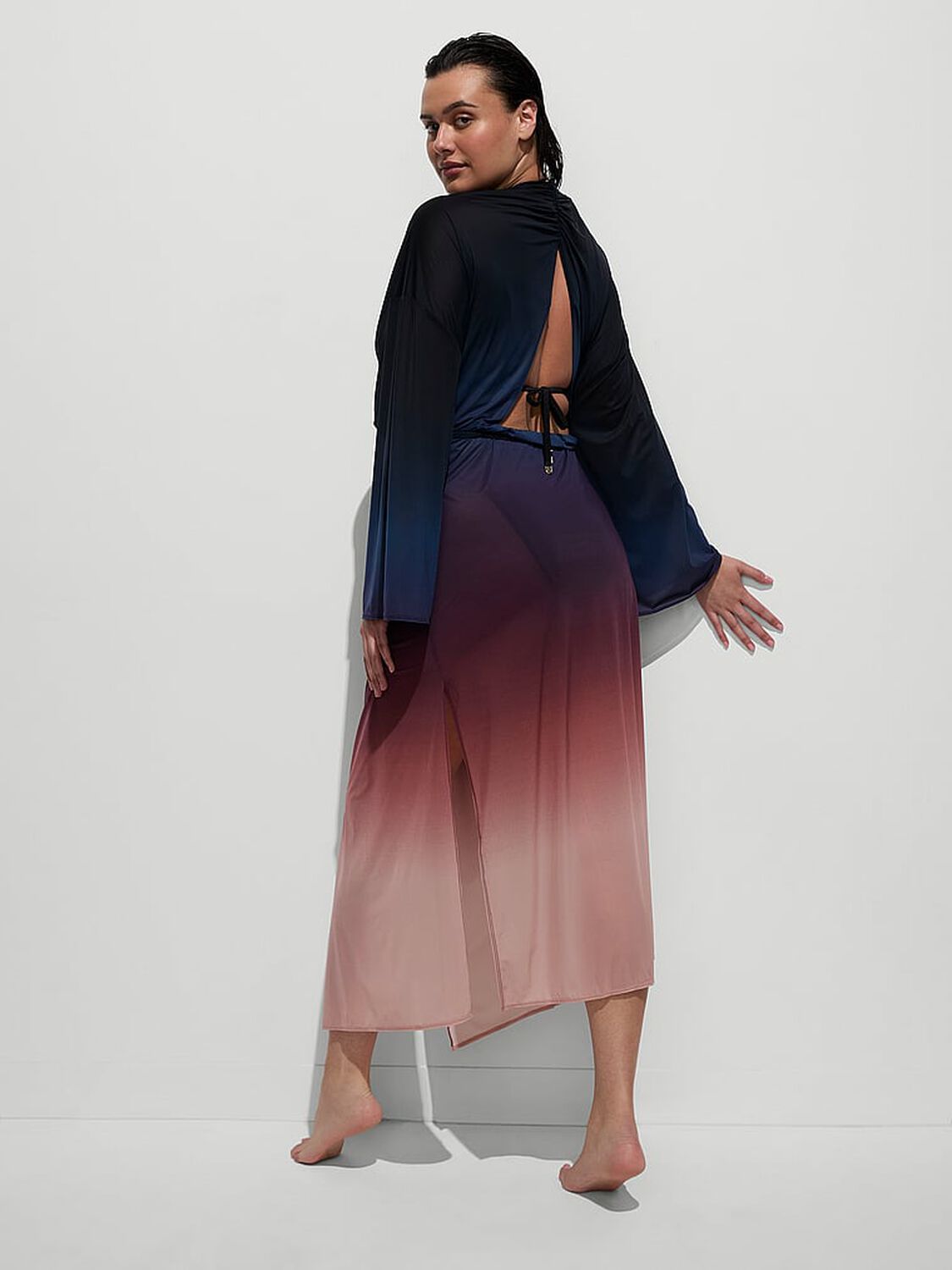 vs Victoria's Secret Siren Sunset Ombré Long Robe Siren Ombre 2 of 2 