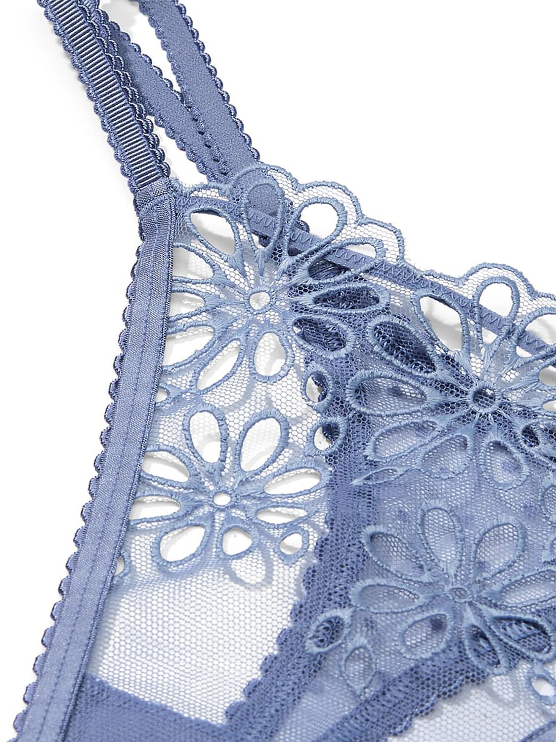 vs The Lacie Eyelet Mesh Strappy String Thong Panty Periwinkle Blue 5 of 5 