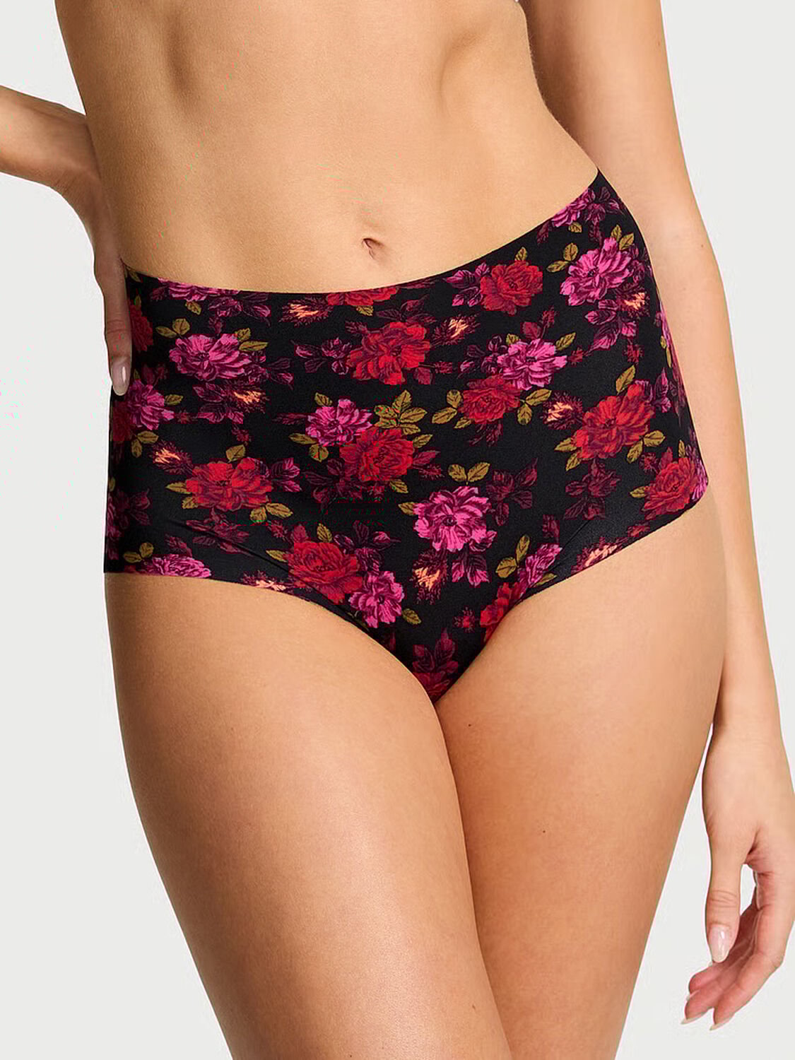 vs No-Show No-Show Modern Brief Panty Black Winter Floral 2 of 3 