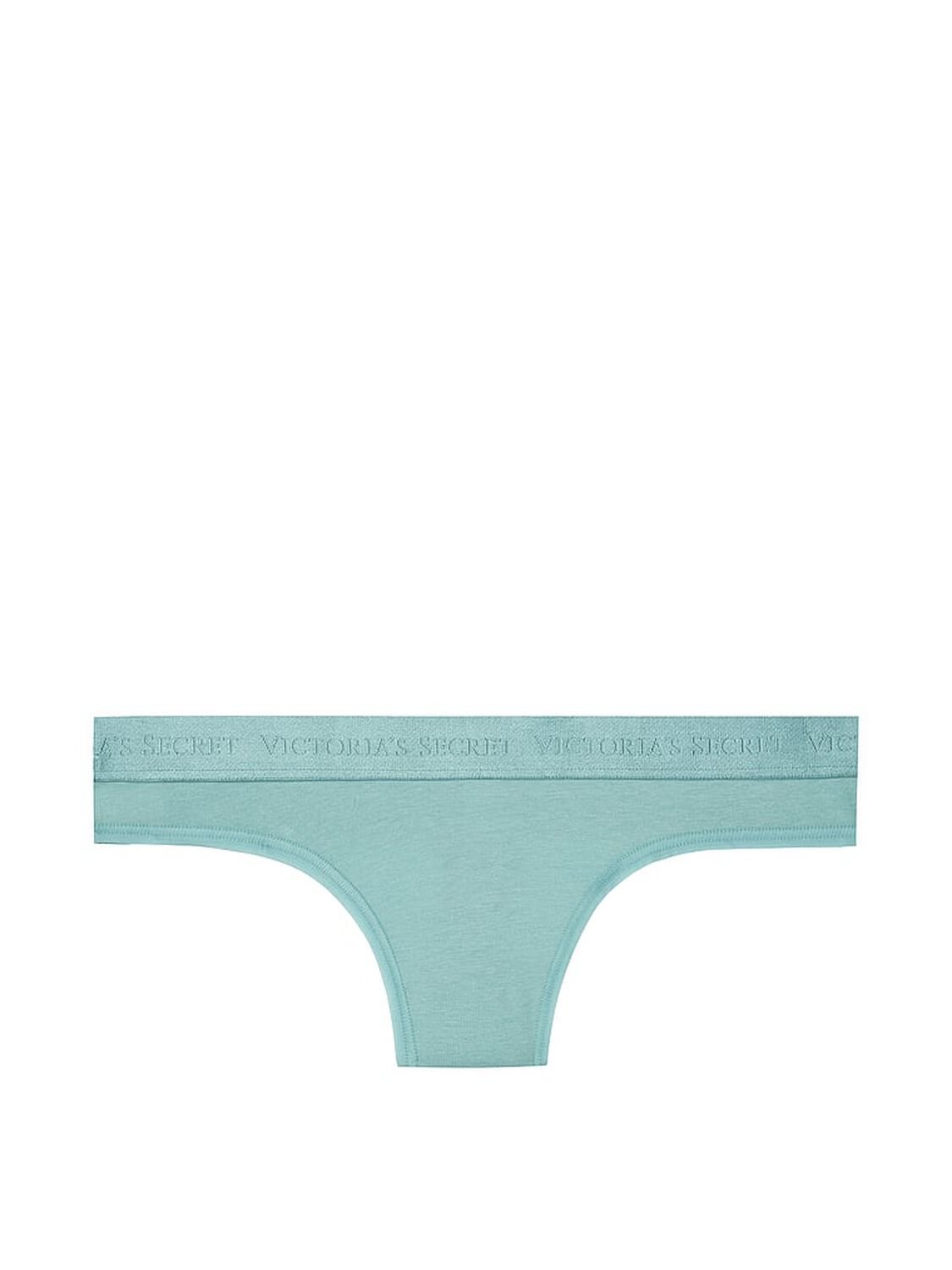 vs Victoria's Secret Stretch Cotton Logo Thong Panty Cameo Blue 1 of 1 
