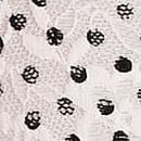 Lacie Unlined Triangle Bralette, White & Black Dots, swatch