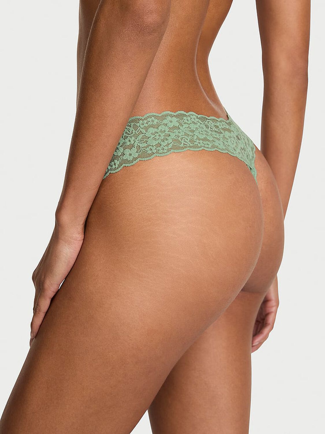 vs The Lacie Lace Thong Panty Simply Sage 2 of 3 