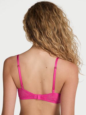 Rose Lace Lightly Lined Low-Cut Demi Bra