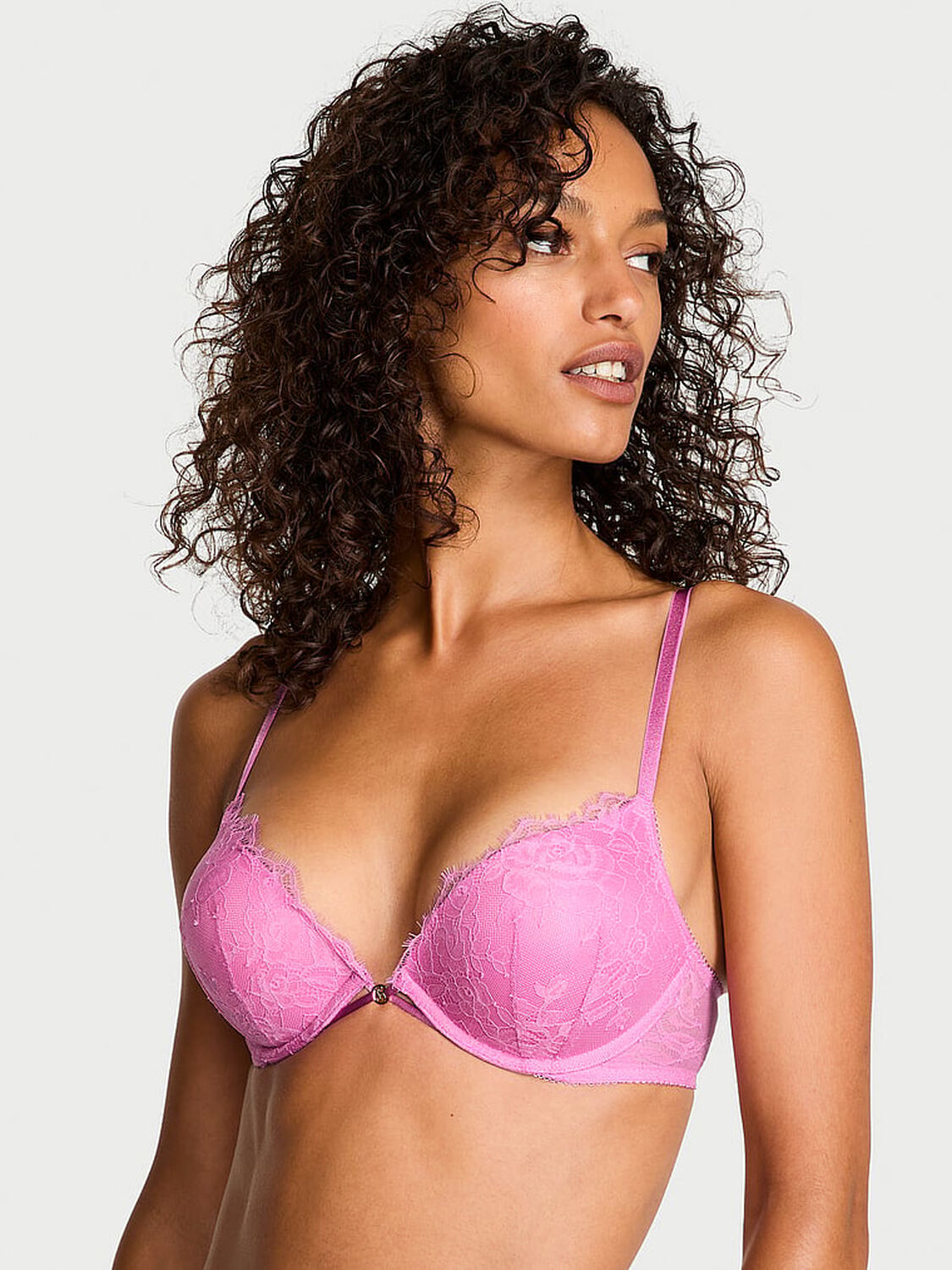 vs Very Sexy Bombshell Add-2-Cups Rose Lace Push-Up Bra Playful Rose 1 of 3 