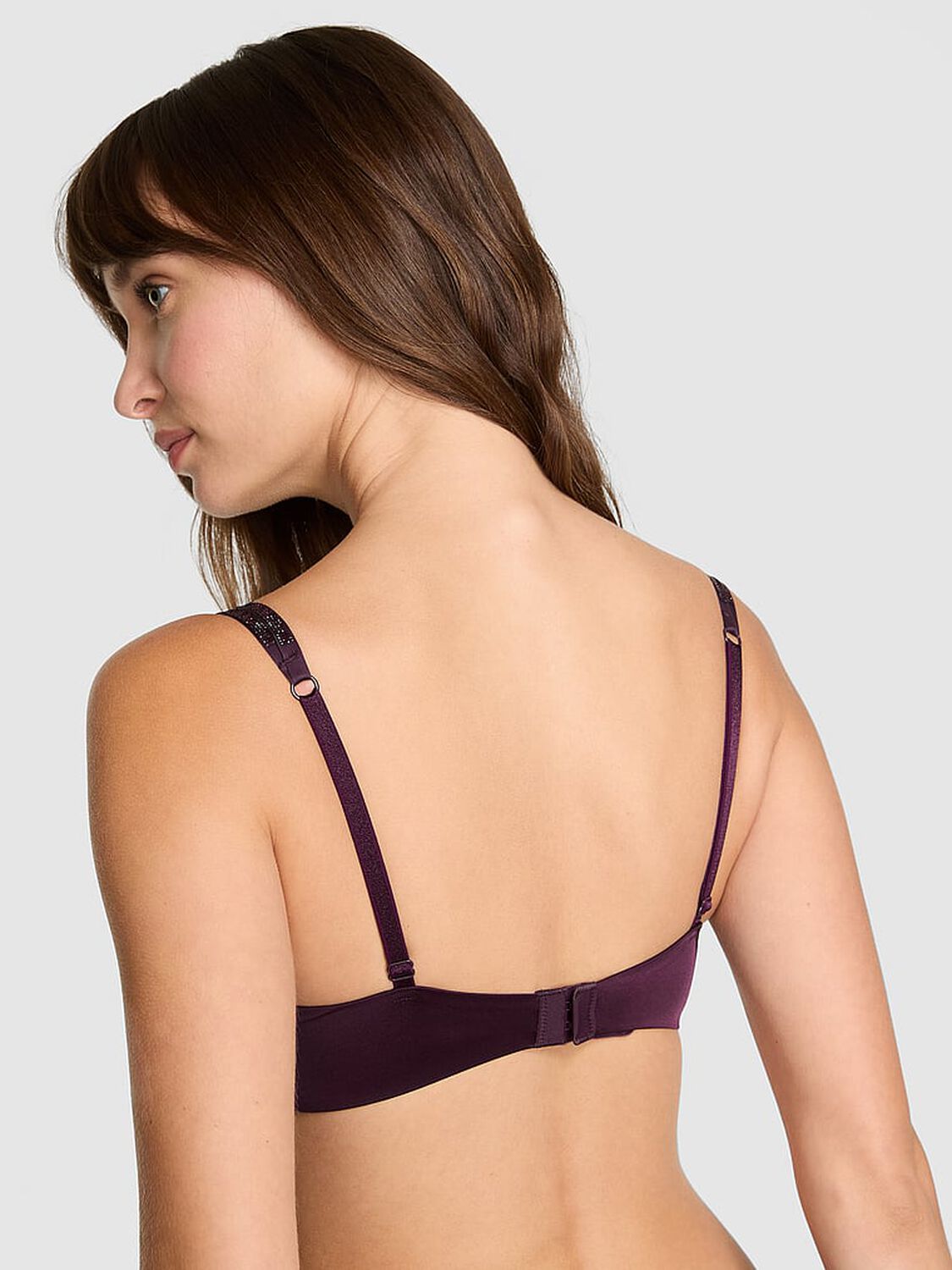 vs Very Sexy Bombshell Add-2-Cups Double Shine Strap Push-Up Bra Winter Wine 2 of 3 