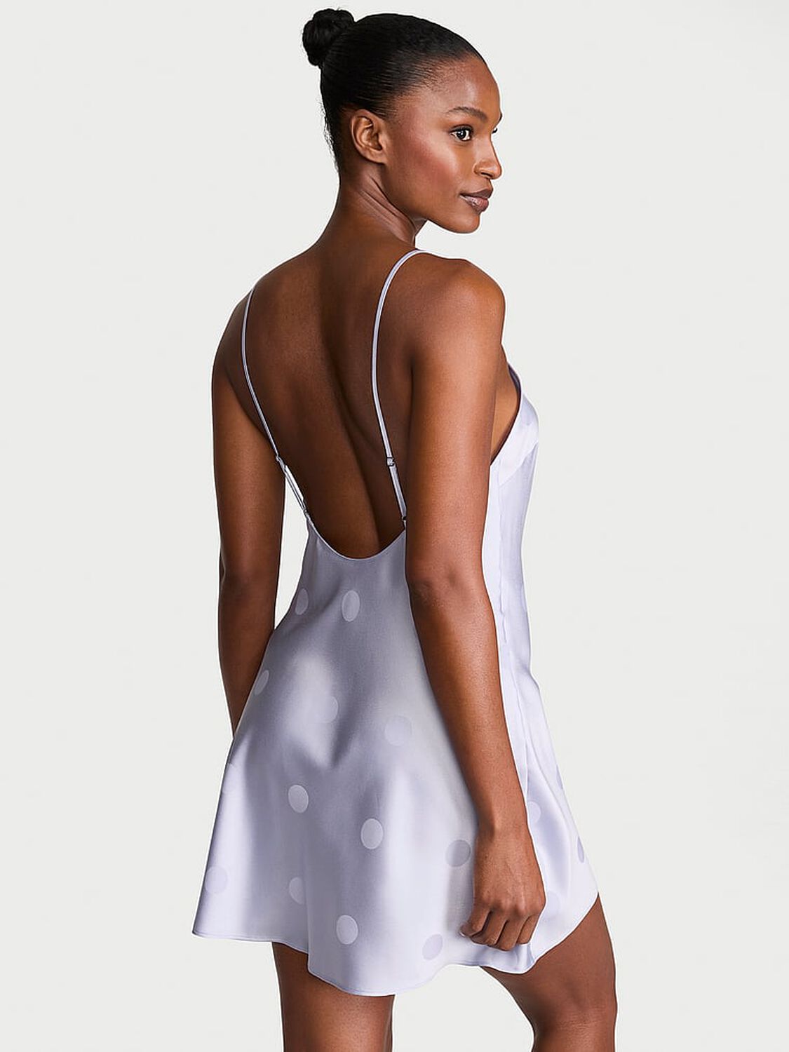 vs Victoria's Secret Signature Satin Slip Dress Icy Lavender 2 of 2 