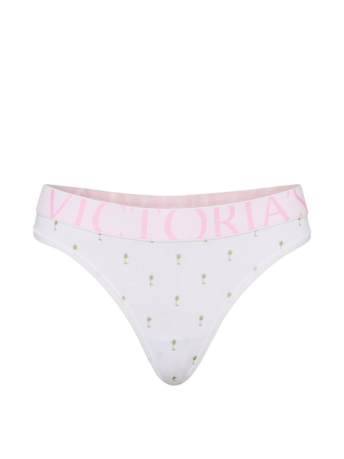vs Cotton Exploded Logo Cotton Thong Panty White 3 of 4 