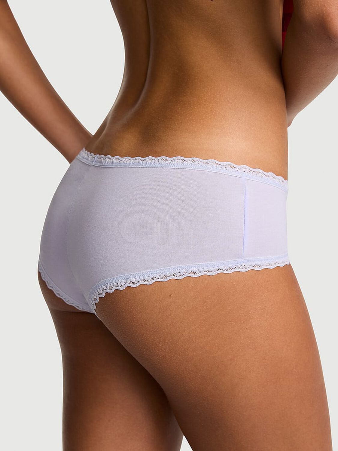 vs Lace Trim Cotton Lace-Waist Cheeky Panty Belle Flower Fruit 2 of 3 