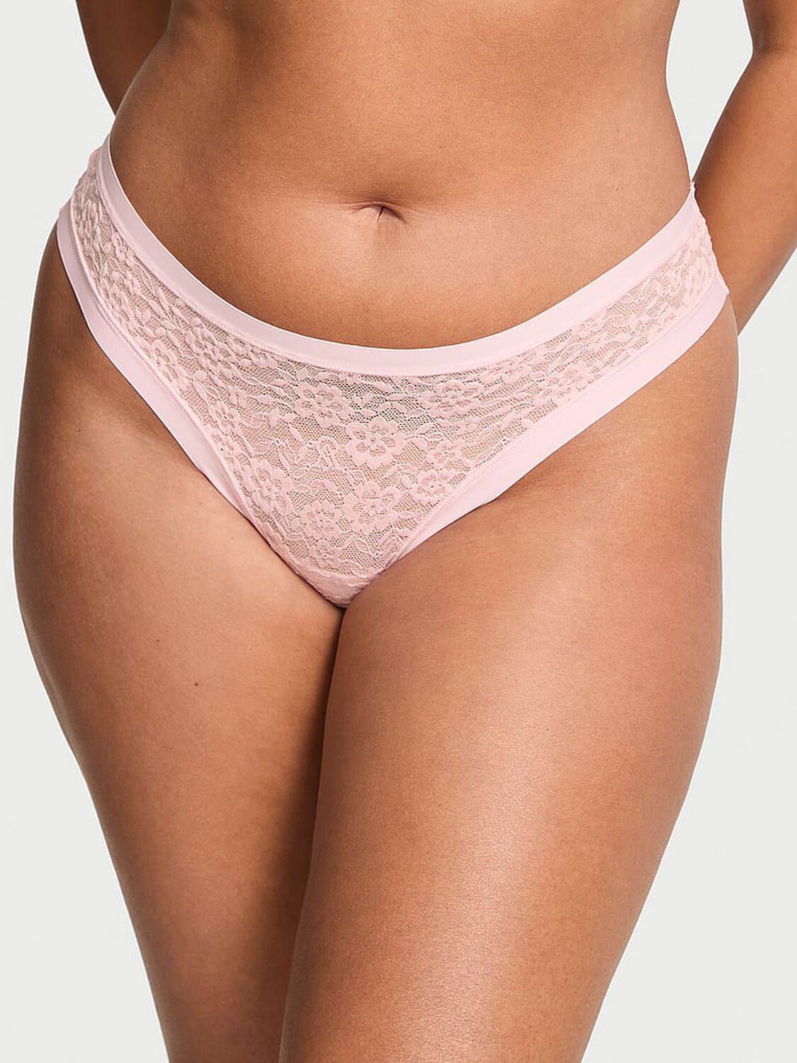 vs No-Show No-Show Lacie Thong Panty Angel Pink 1 of 2 