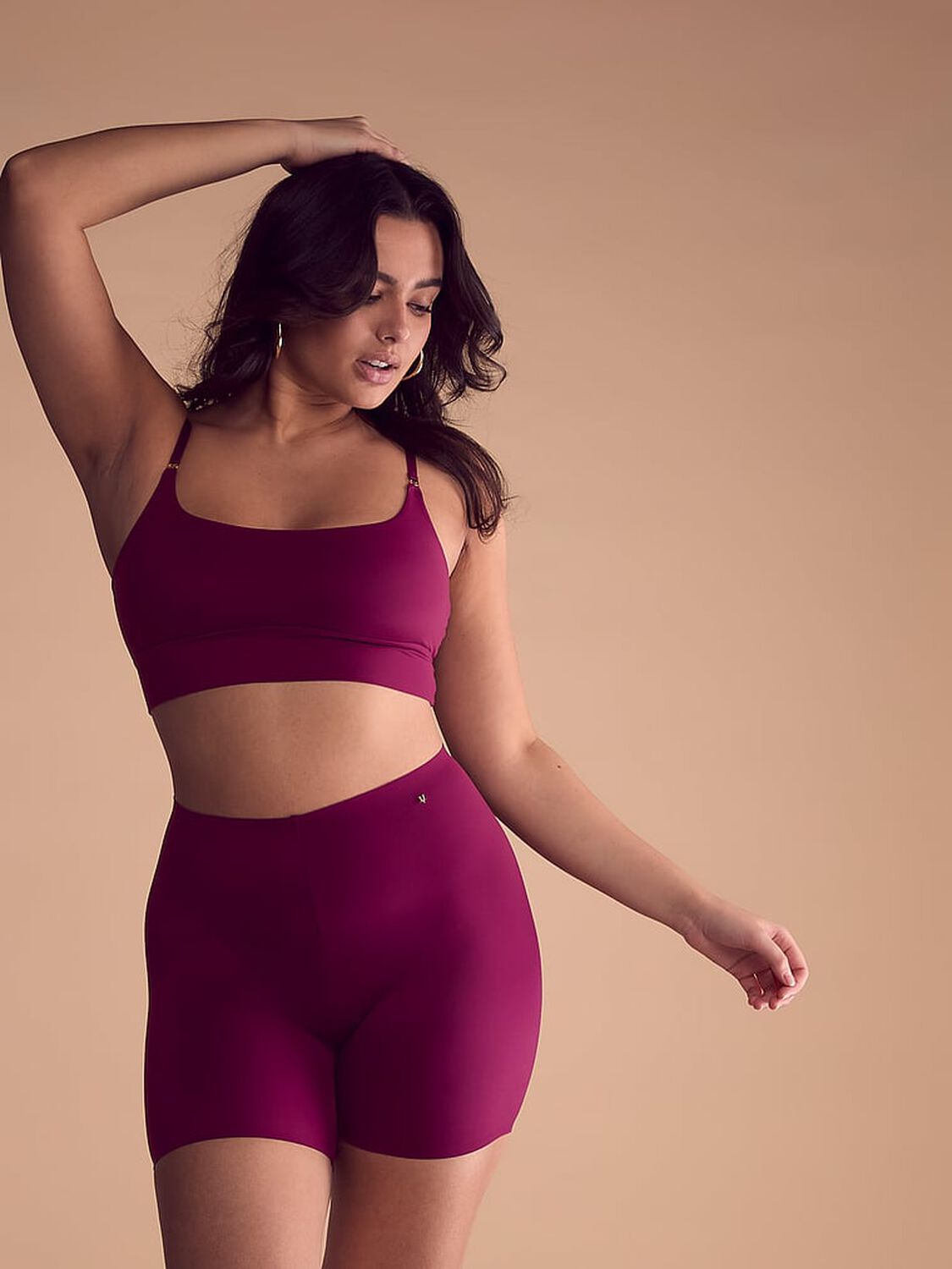 vs Victoria's Secret Bodywear by Victoria with FeatherSoft Innovation Bike Shorts Plum Rouge 3 of 3 