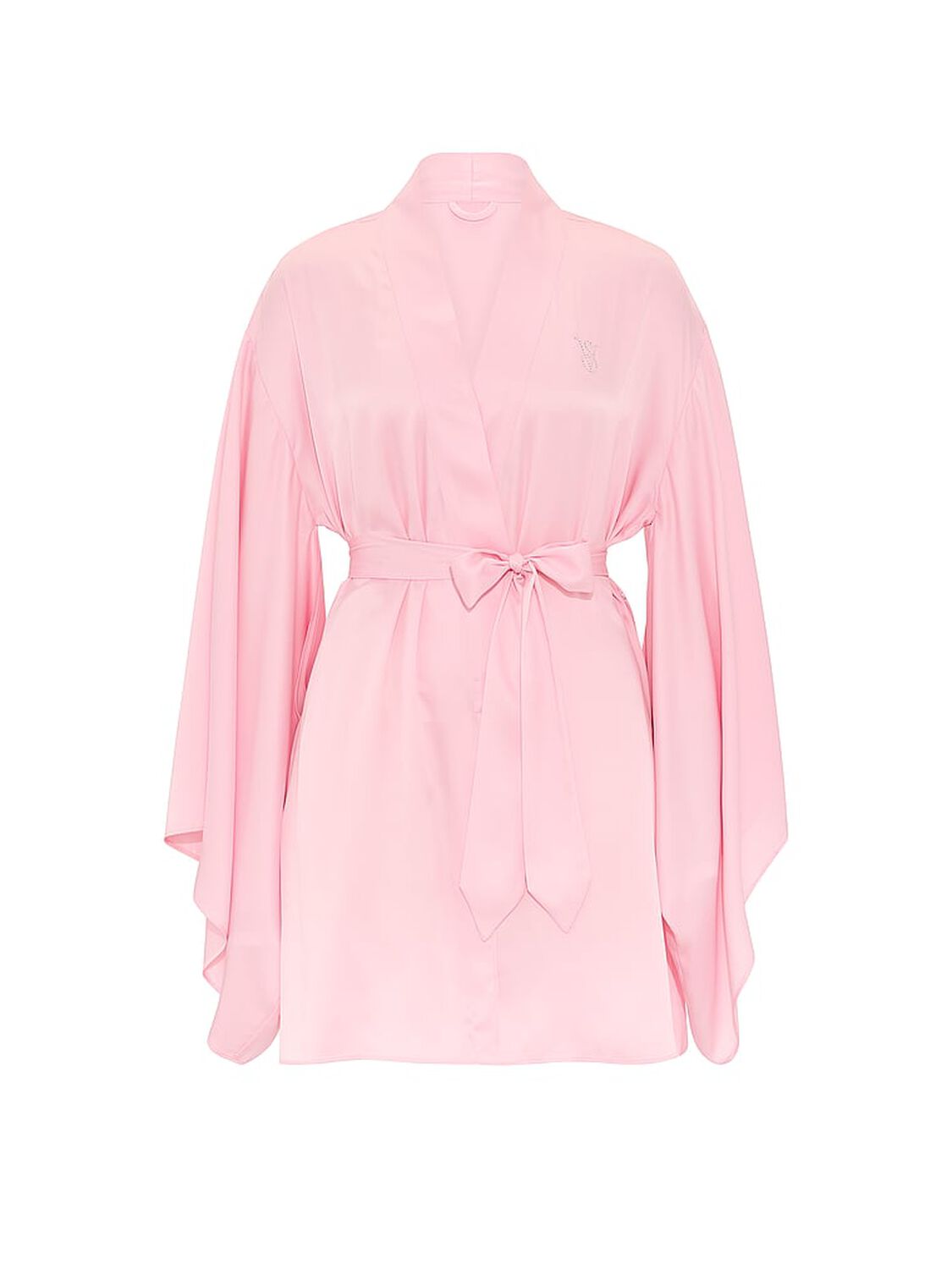 vs Very Sexy VSFS '26 Satin Short Wide-Sleeve Robe Pretty Blossom 3 of 4 