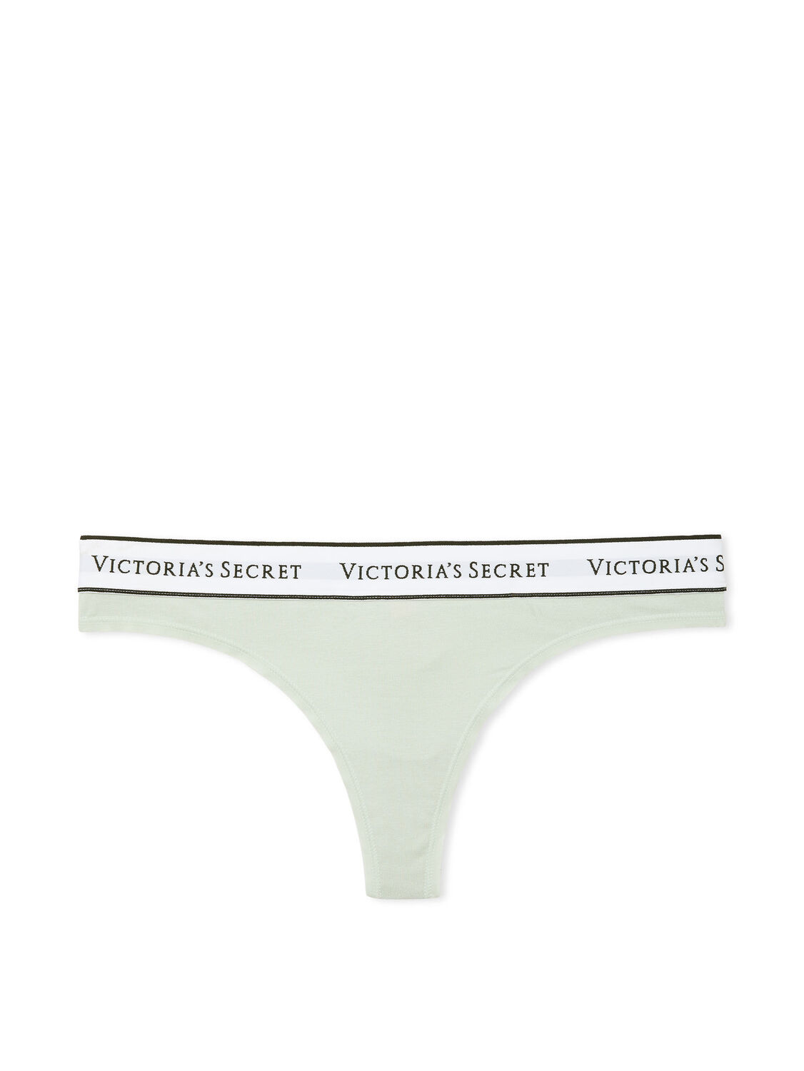 vs Cotton Logo Cotton Thong Panty Pale Sky Grey 2 of 3 