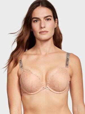 Bombshell Add-2-Cups Lace Shine Strap Push-Up Bra