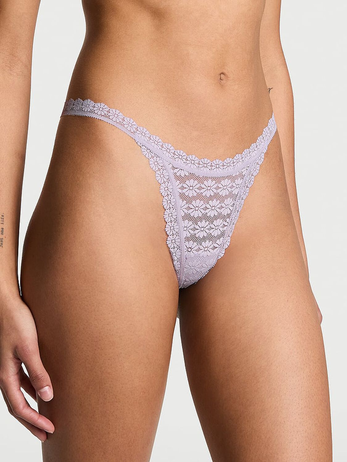 vs The Lacie Daisy Lace String Thong Panty Feather Lilac 1 of 3 