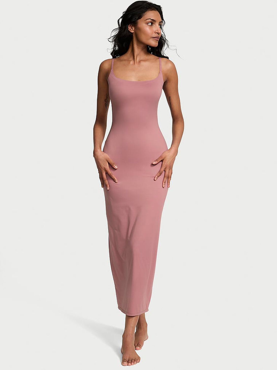 vs Victoria's Secret BODYWEAR by Victoria with FeatherSoft™ Innovation Maxi Slip Dress Nostalgia Rose 3 of 4 