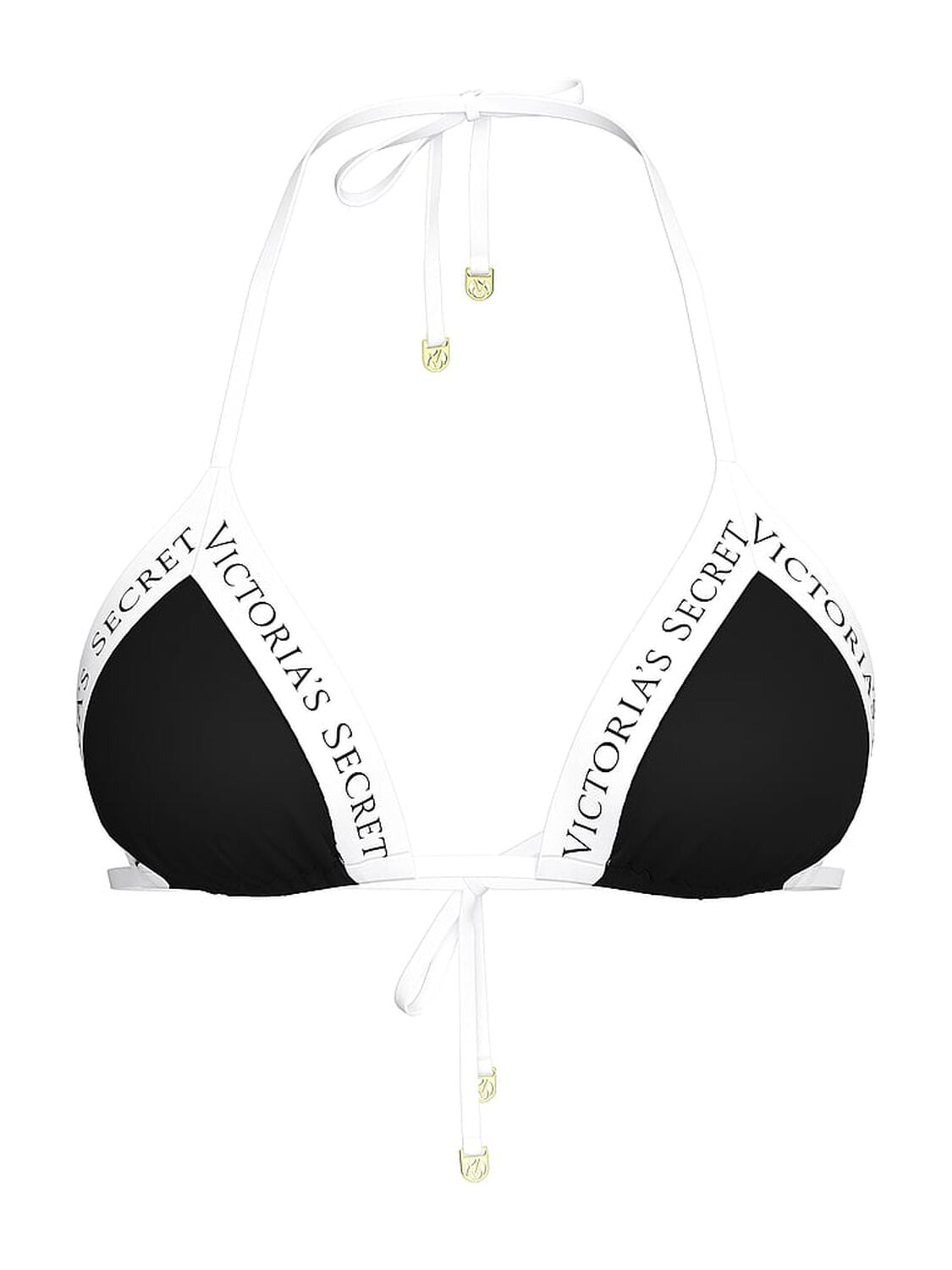 vs Victoria's Secret Swim Iconic Logo Triangle Bikini Top Black 3 of 3 
