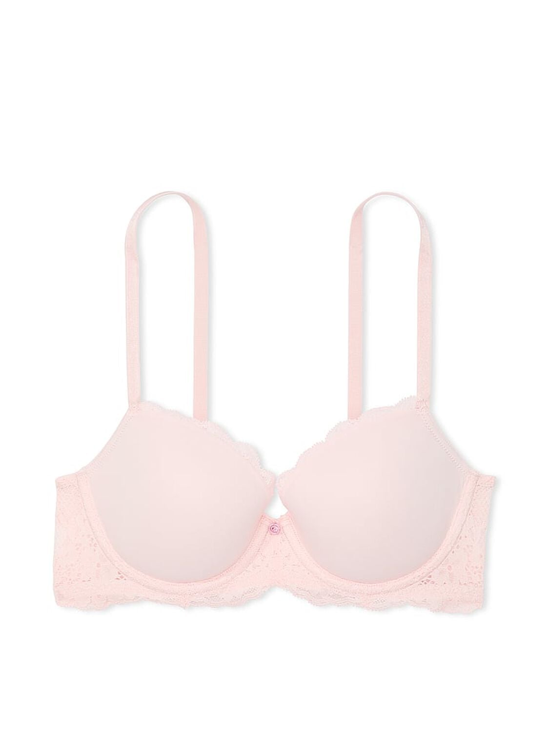 vs Dream Angels Smooth & Lace Lightly Lined Classic Coverage Demi Bra 3 of 3 