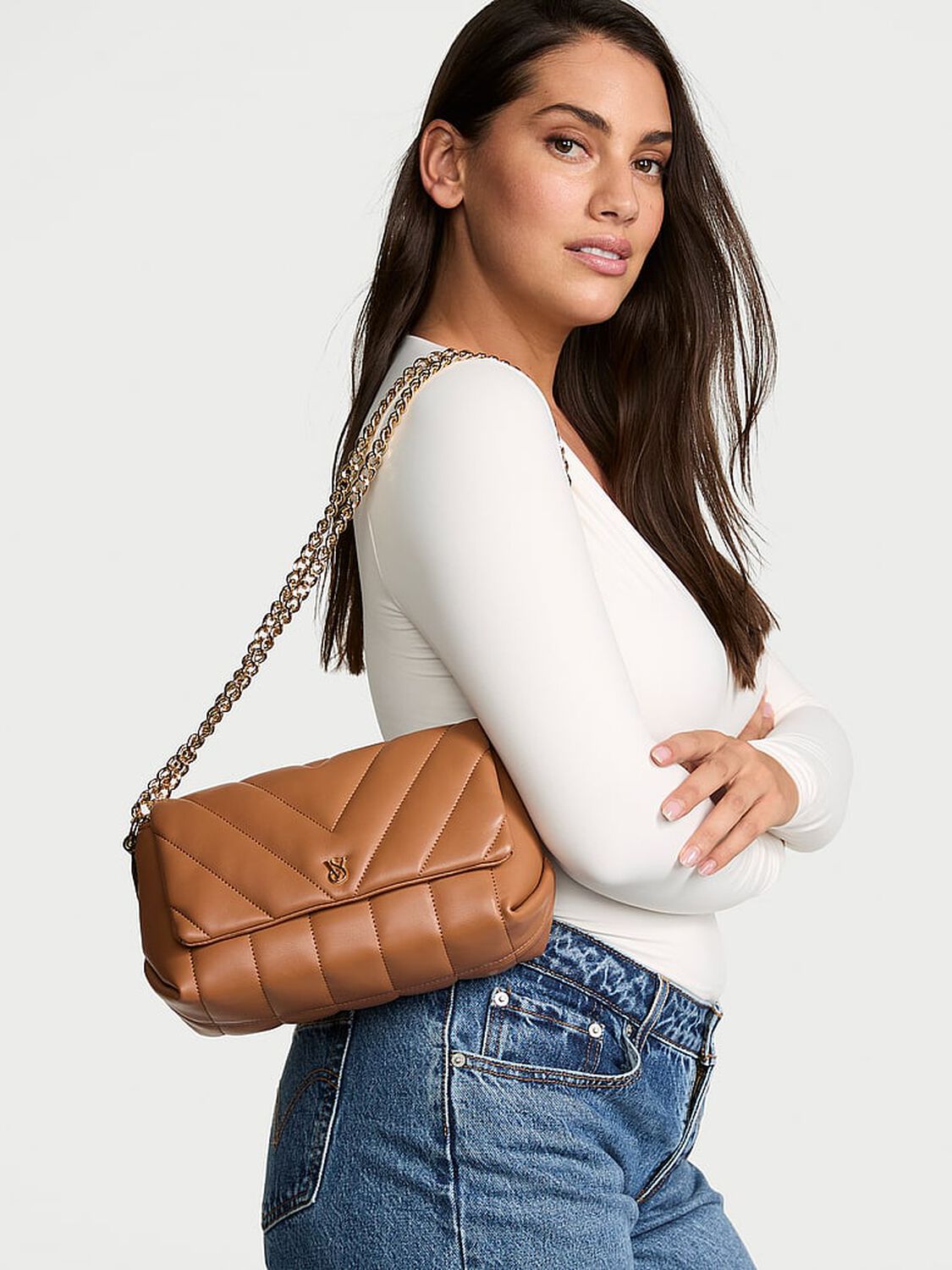 vs Victoria's Secret Medium Crossbody Bag Brown 3 of 3 