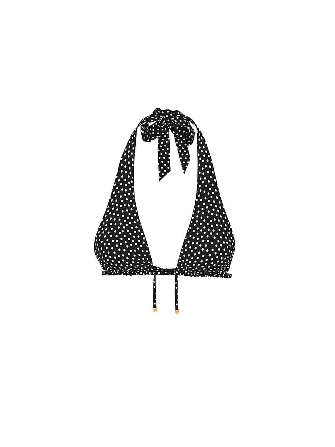 vs Victoria's Secret Swim Essential Multiway Triangle Bikini Top Black & White Dots 3 of 3 