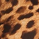 Chiffon Button-Front Shirt, Leopard, swatch