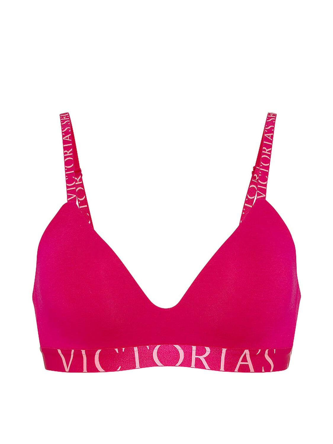 vs The T-Shirt Cotton Exploded Logo Lightly Lined Wireless Bra Vibrant Fuchsia 3 of 3 