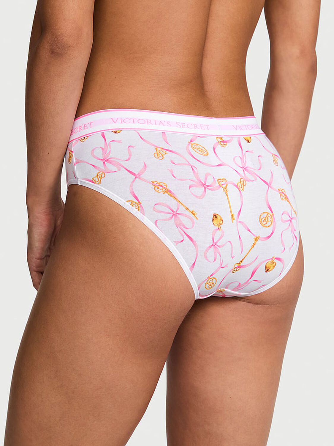 vs Cotton Logo Cotton Hiphugger Panty Pink Ribbons 2 of 3 