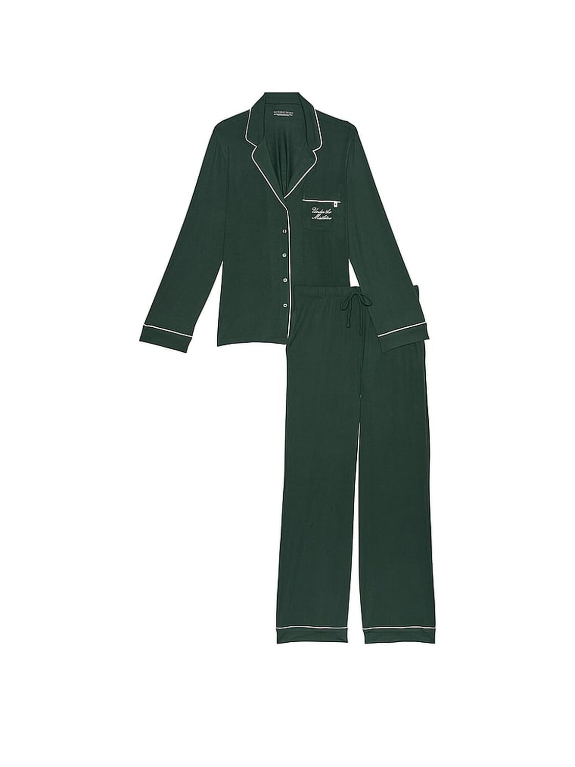 vs Victoria's Secret Modal Soft Long Pajama Set Botanical Green 1 of 1 