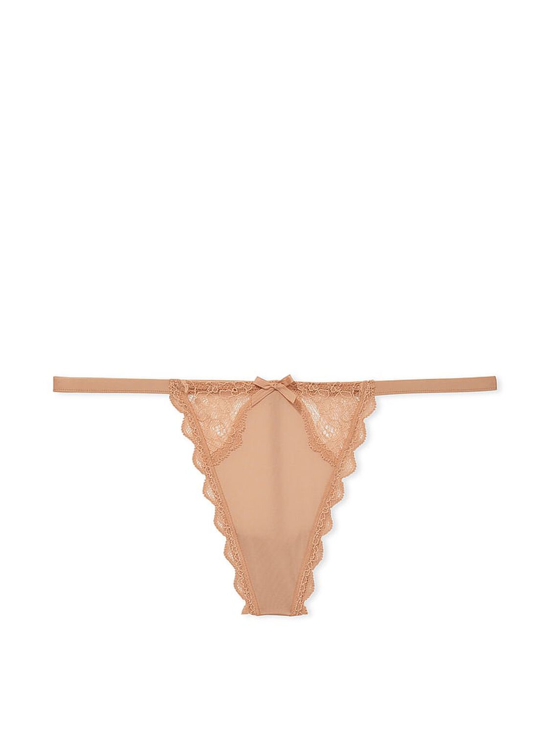 vs Dream Angels Lace-Trim V-String Panty Sweet Praline 3 of 3 