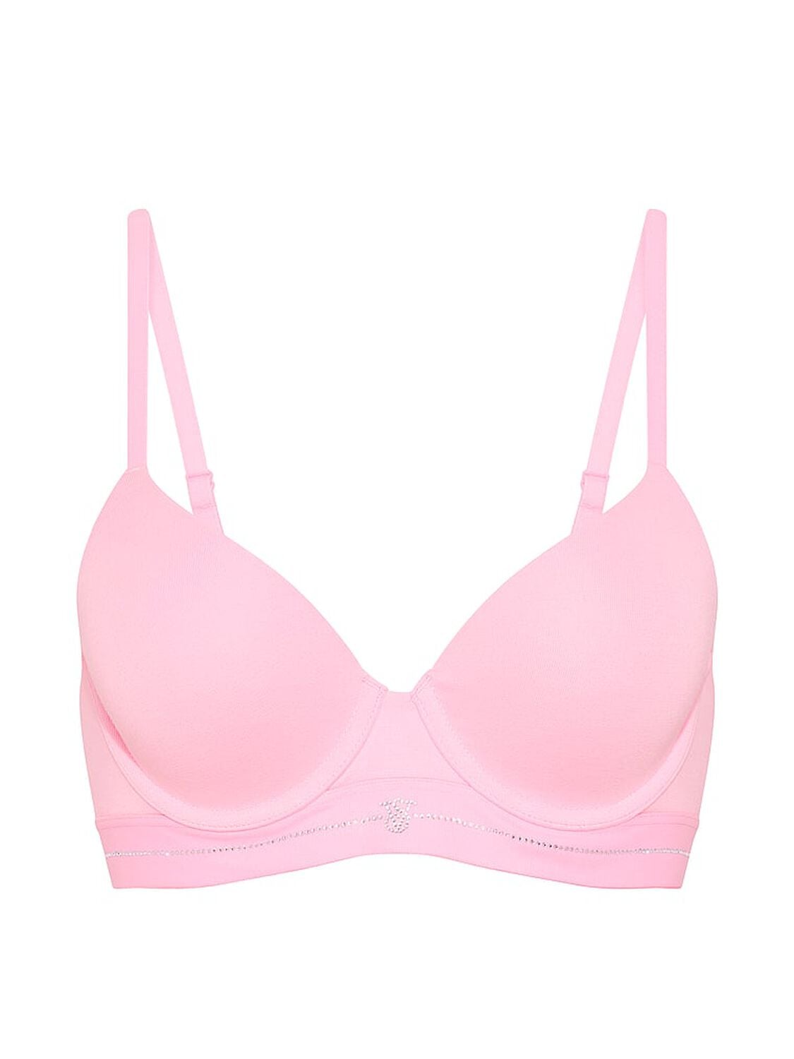 vs The T-Shirt Perfect Shape Signature Shine Cotton Push-Up Bra Victoria Pink 3 of 3 