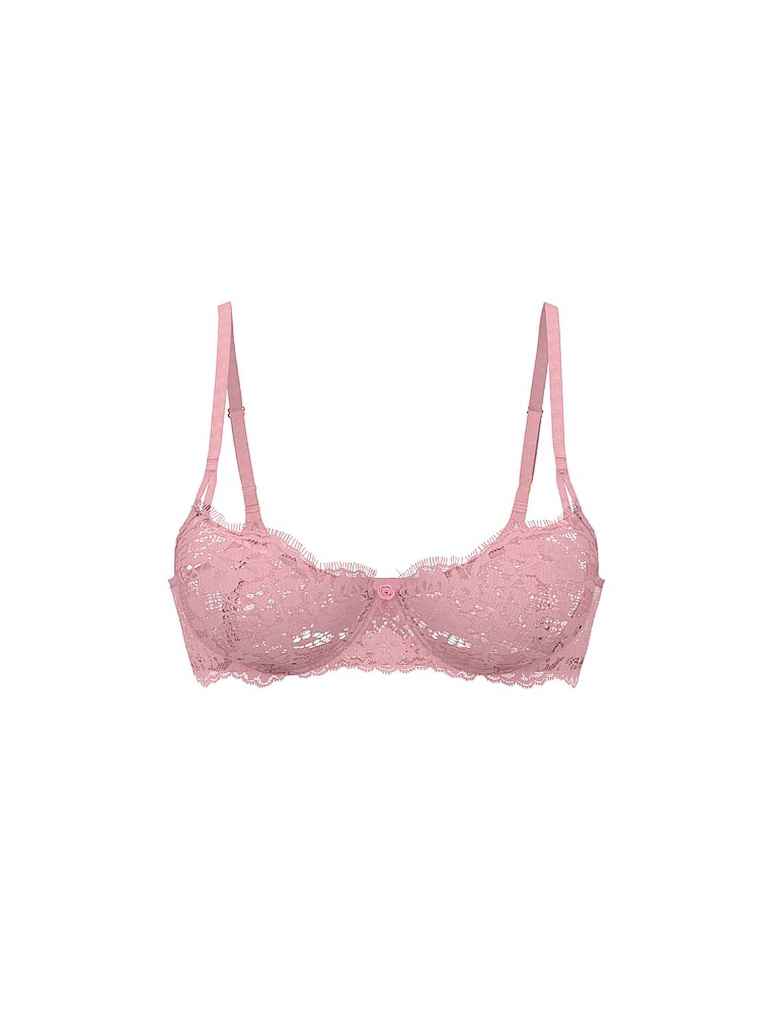 vs Dream Angels Wicked Unlined Lace Balconette Bra Petal Pink 3 of 3 