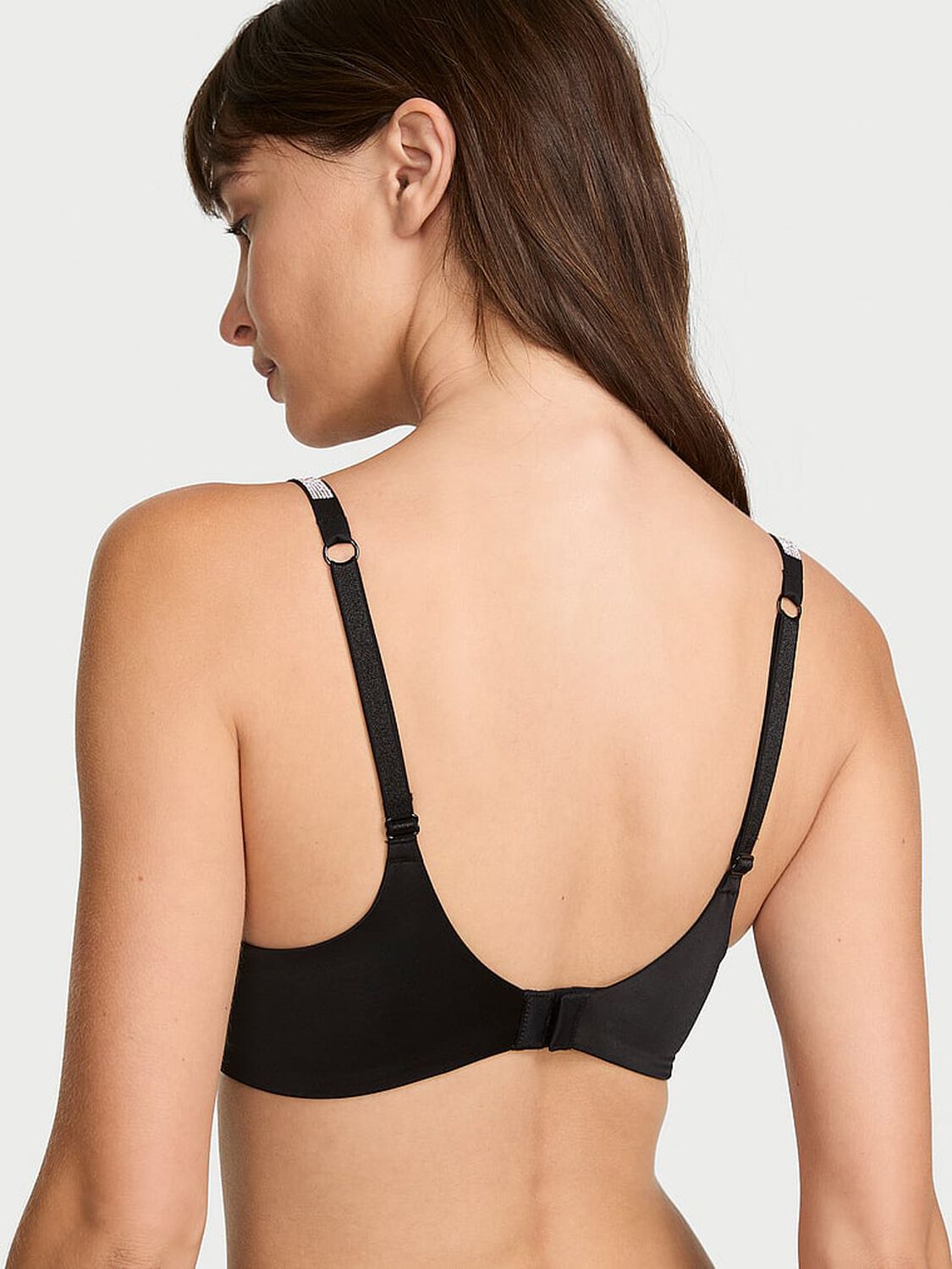 vs Very Sexy So Obsessed Shine Strap Wireless Push-Up Bra Black 2 of 4 