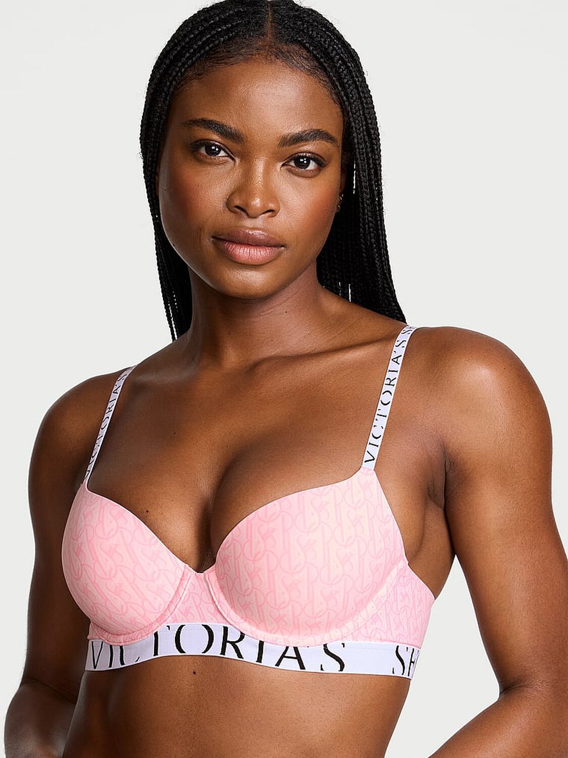 vs The T-Shirt The CoolBra&trade; Lightly Lined Demi Pretty Blossom Logos 1 of 3 