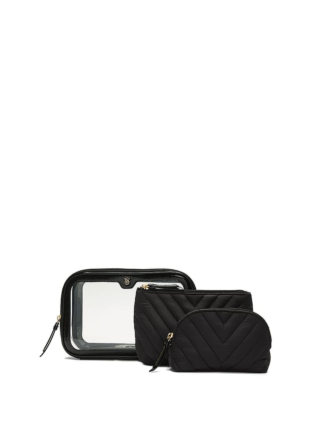 vs Accessories 3-Piece Makeup Bag Black Vquilt 3 of 3 