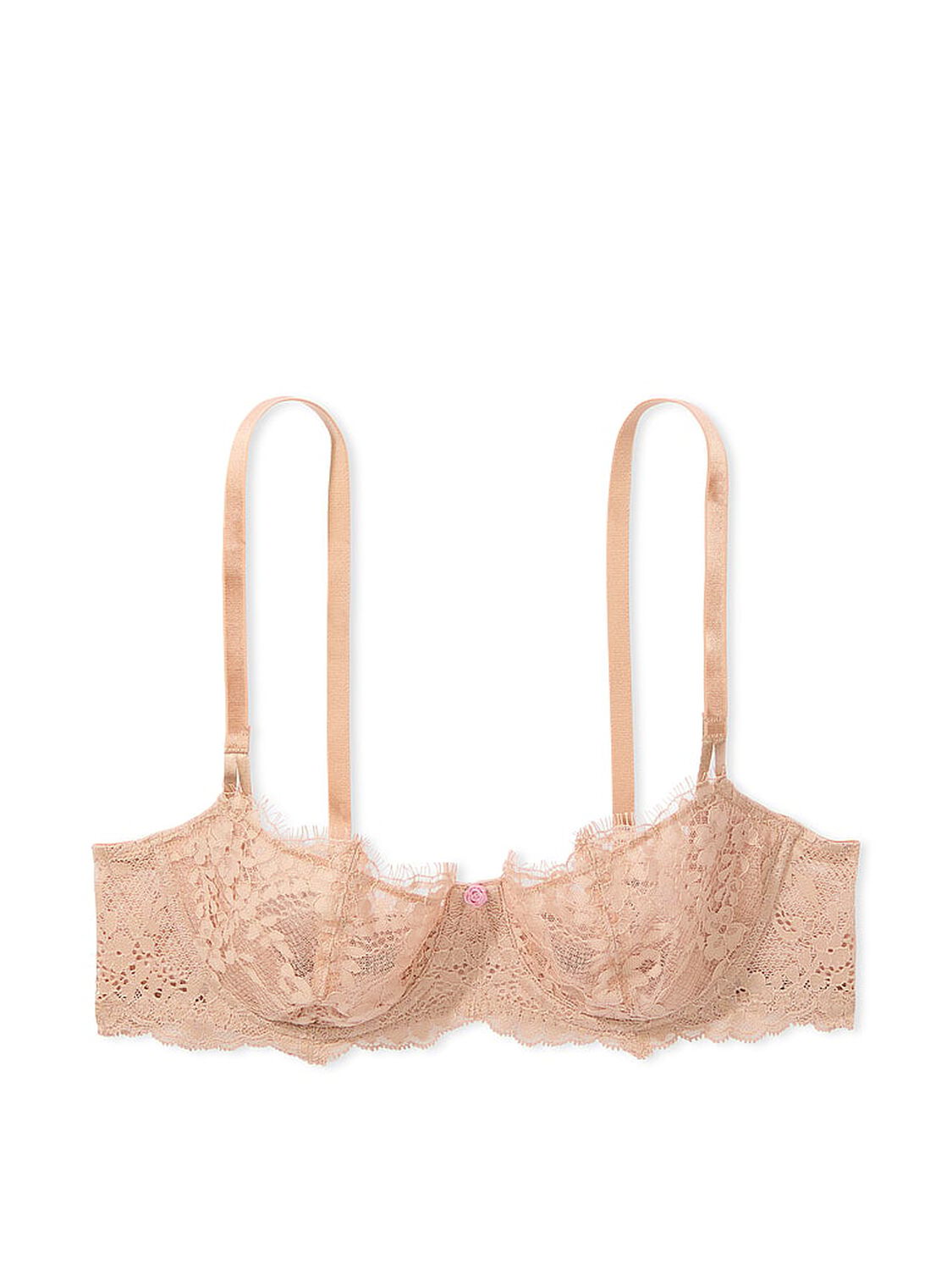 vs Dream Angels Wicked Unlined Lace Balconette Bra Praline 3 of 4 