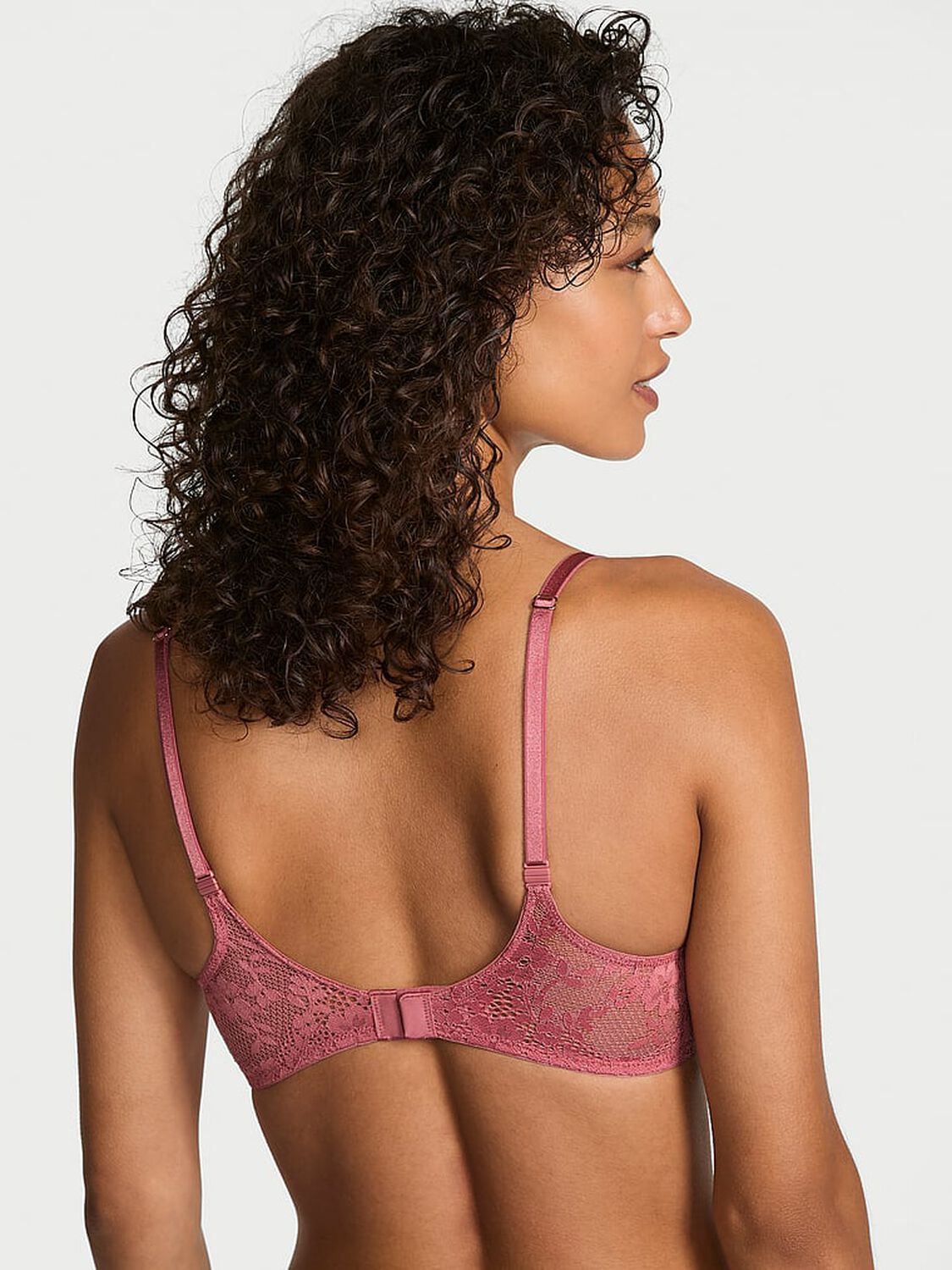 vs Dream Angels Lace Wireless Push-Up Bra Seductive Rose 2 of 4 