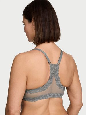Lightly Lined Lace Racerback Full-Coverage Bra