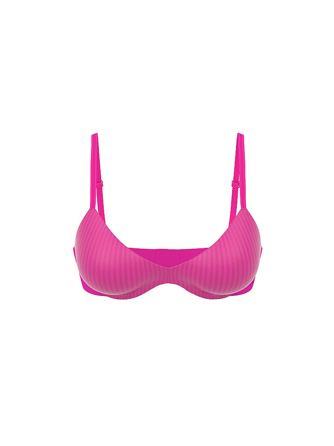 vs Body By Victoria FlexFactor Lightly Lined Plunge Demi Bra Allure Pink 1 of 3 