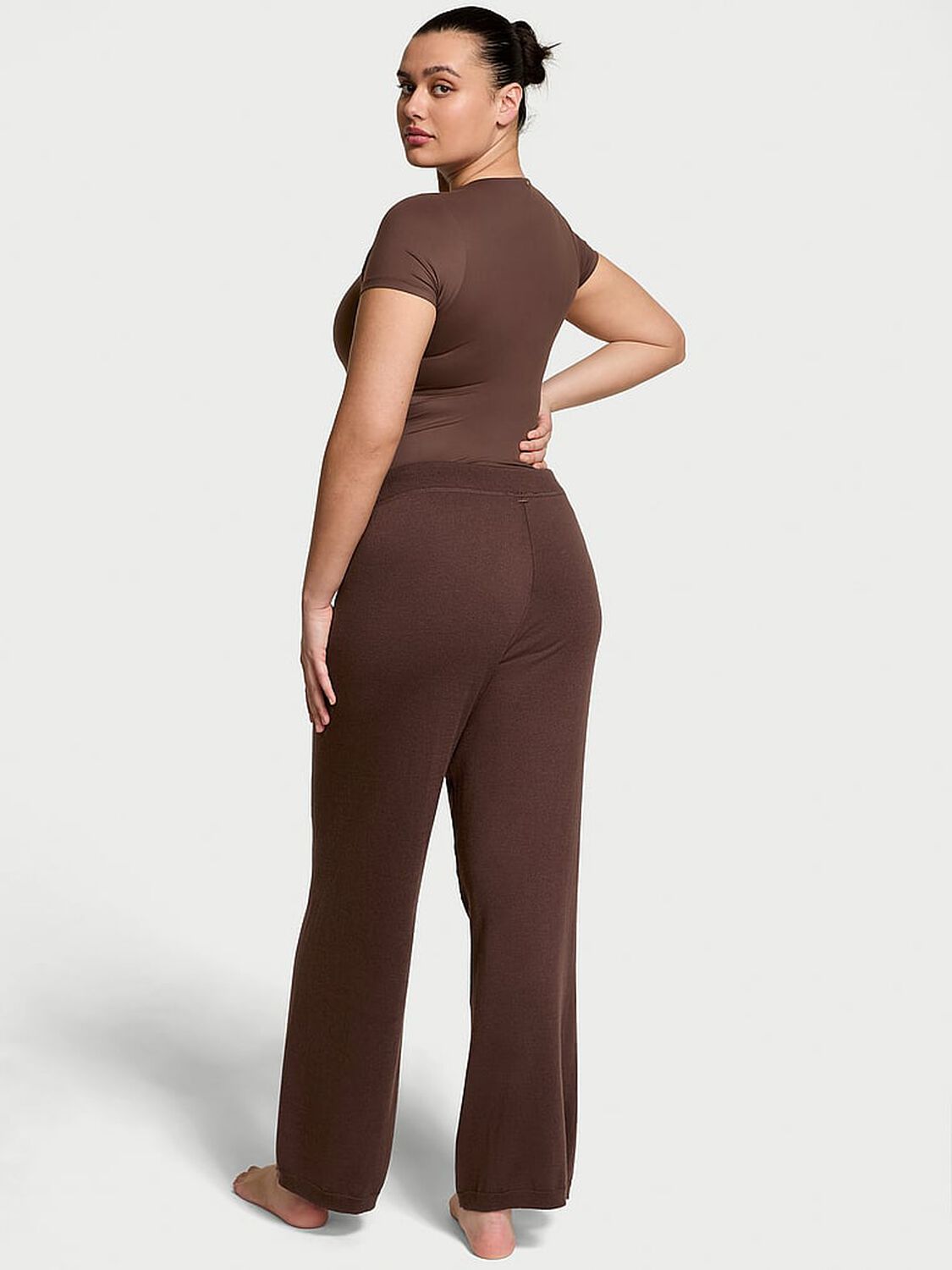 vs Victoria's Secret Luxe Cr&egrave;me Knit Lounge Pants Ganache 2 of 3 