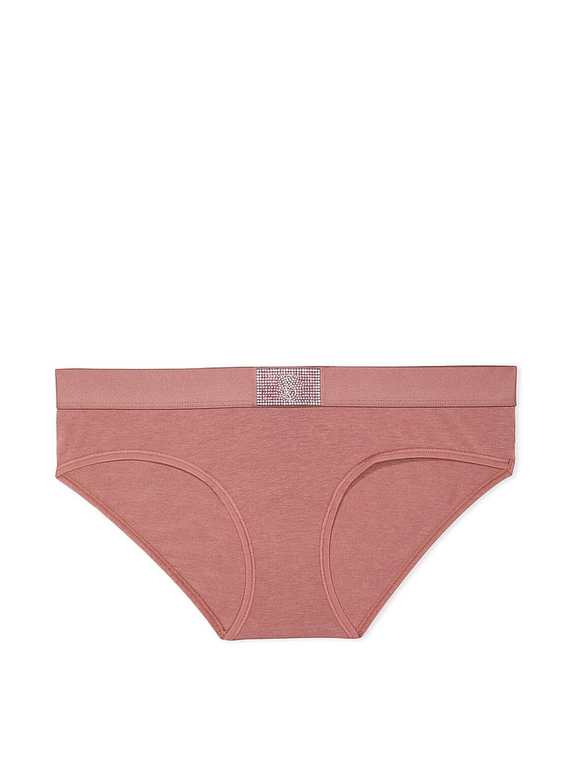 vs Cotton Logo Cotton Shine Patch Hiphugger Panty Vintage Rose 3 of 4 