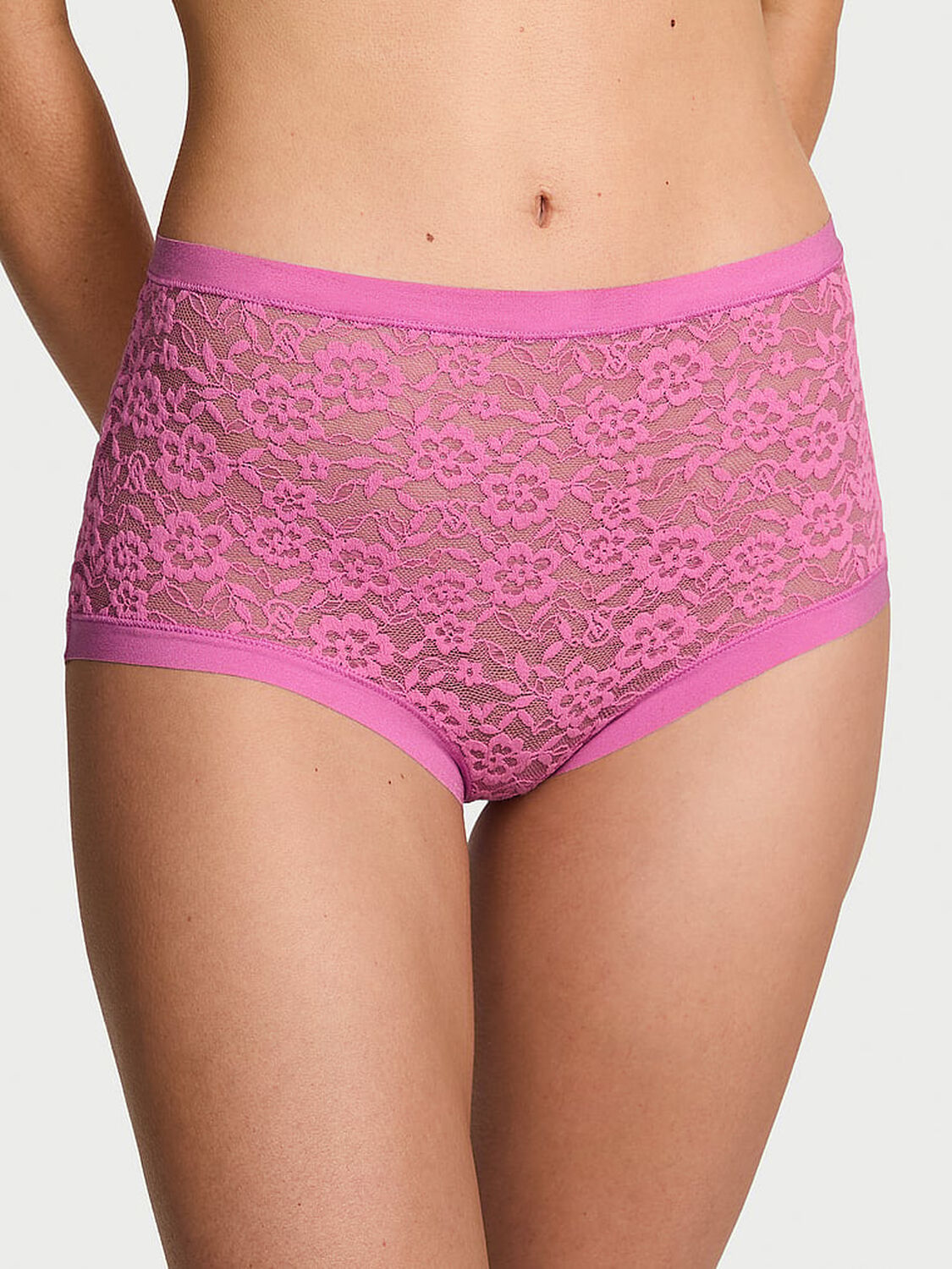 vs No-Show No-Show Lace High-Waist Brief Panty Cocktail 1 of 3 