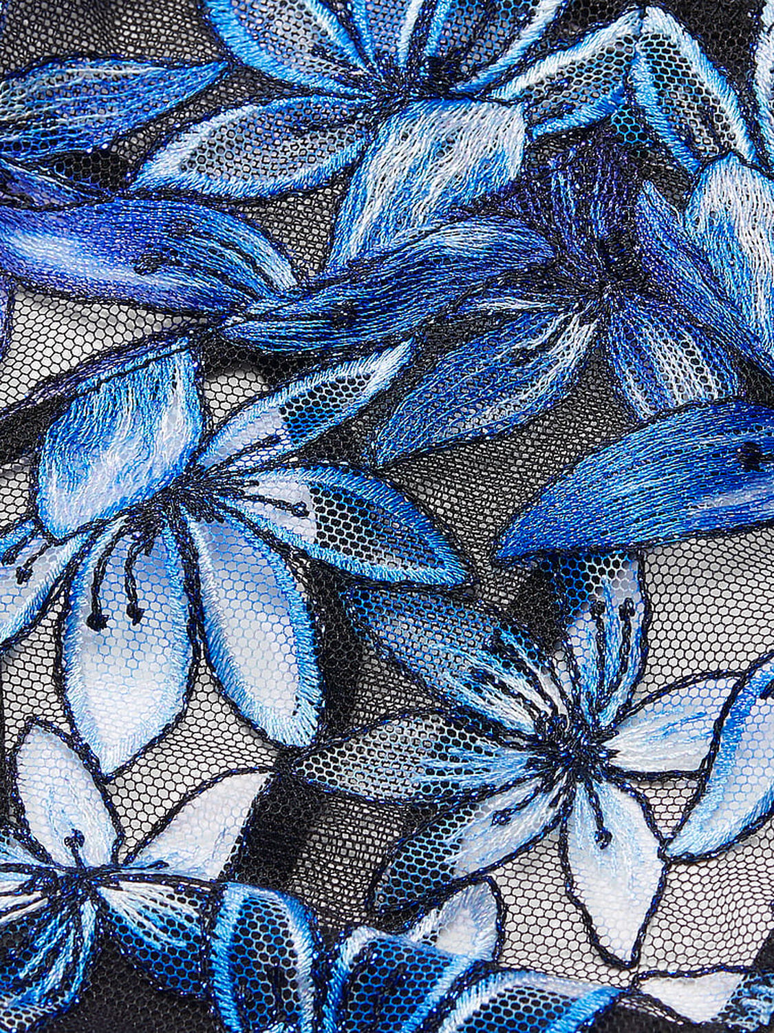 vs Very Sexy Ziggy Glam Floral Embroidery Thong Panty Blue Ombre 4 of 4 
