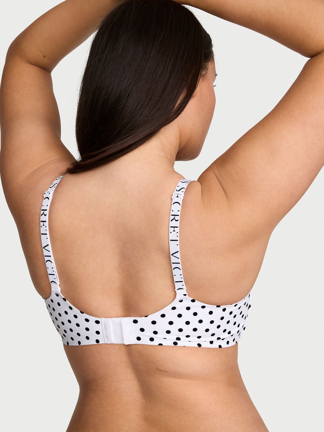 vs The T-Shirt The CoolBra&trade; Lightly Lined Wireless Plunge Bralette White Dots 2 of 2 